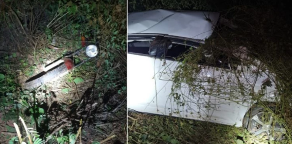 Homem morre após moto colidir com carro e descer barranco na BR-226