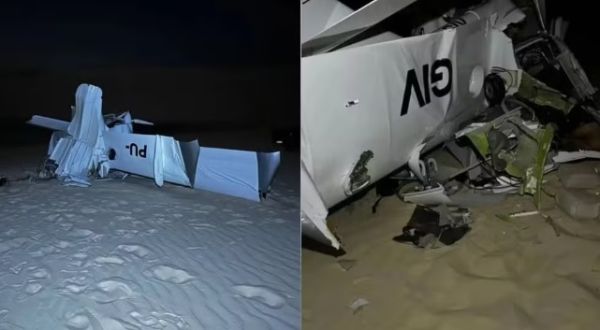 Avião de pequeno porte cai nos Lençóis Maranhenses e mata duas pessoas