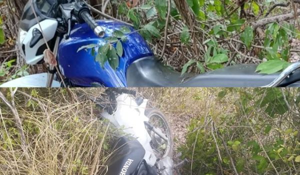 Duas motocicletas roubadas são recuperadas no bairro Caldeirões