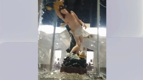 Imagem de São Sebastião é alvo de vandalismo em Caxias