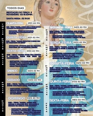 Divulgada programação da Festa da Padroeira de Caxias 2023