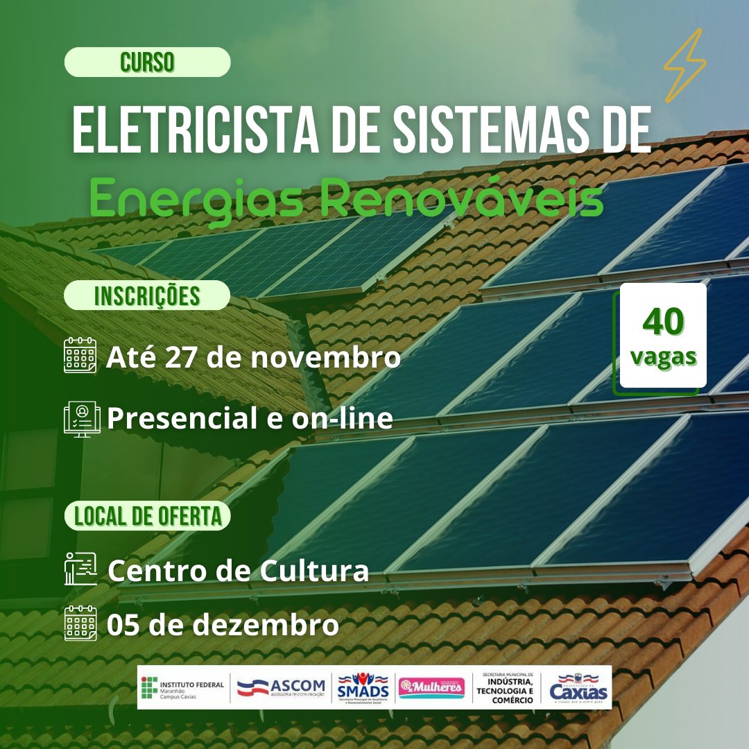 CURSO FIC - ELETRICISTA DE SISTEMAS DE ENERGIAS RENOVÁVEIS