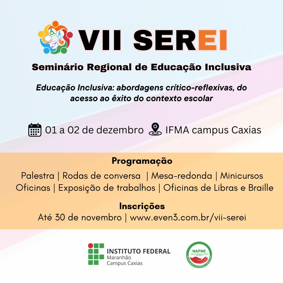 Reedição: Seminário Gaúcho de Educação Inclusiva está com inscrições  abertas - Campus Feliz