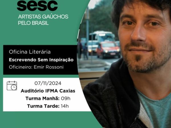 Inscrições abertas para Oficina Literária “Escrevendo sem Inspiração” 