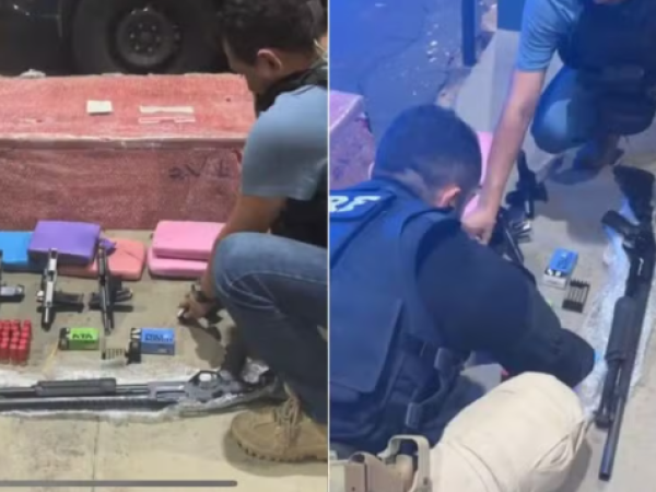 PRF apreende 6 armas, munições e maconha em ônibus interestadual na BR-135, em São Luís; passageiro foi preso