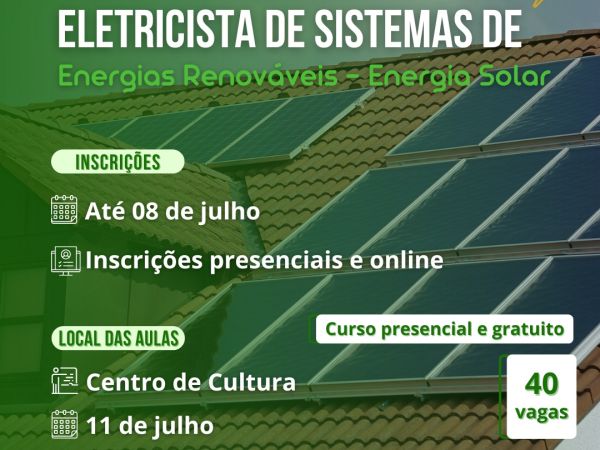 IFMA abre inscrições para curso de Eletricista de Sistemas de Energias Renováveis