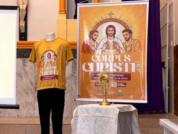 Paróquia de Nazaré apresenta identidade visual da Solenidade de Corpus Christi 2026 em Caxias