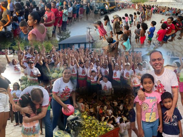 Sob liderança de Catulé Júnior, 12ª Caravana do Bem leva brinquedos, guloseimas e magia do Natal para milhares de crianças de Caxias