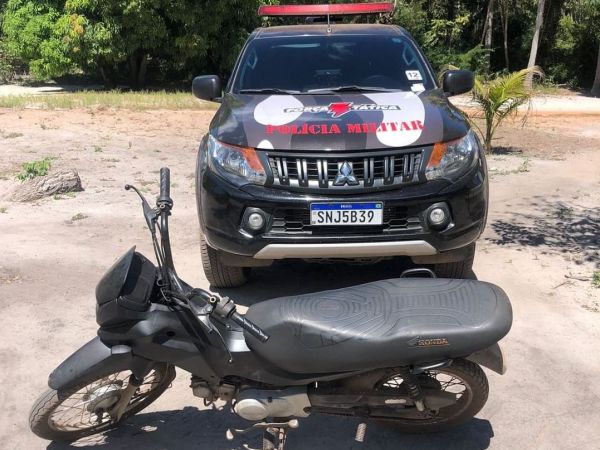 Polícia Militar recupera moto roubada e adulterada na zona rural de Caxias