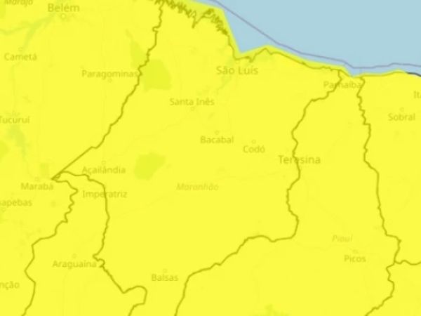 Inmet emite alerta amarelo de chuvas intensas para o Maranhão nesta terça-feira (21)